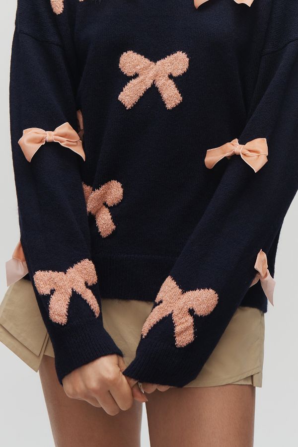 Slide View: 5: Maeve 3D Bow Sweater