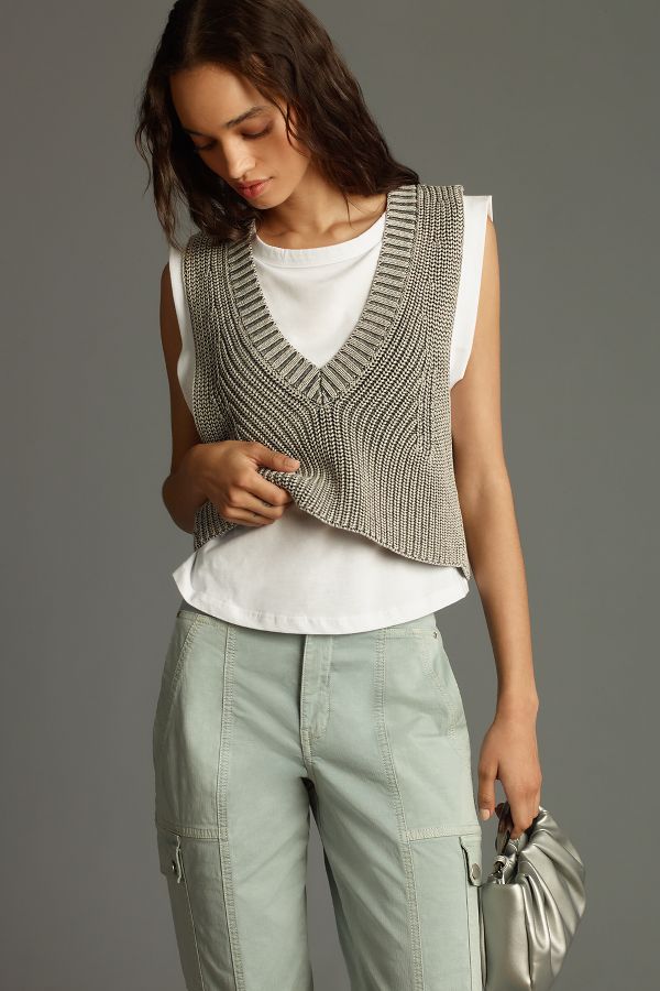 Slide View: 1: Pilcro Twofer Sweater Tee