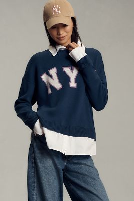 Maeve NYC Grafischer Zweiteiler Pullover