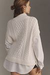 Thumbnail View 2: Pilcro Chunky Cable-Knit Twofer Sweater