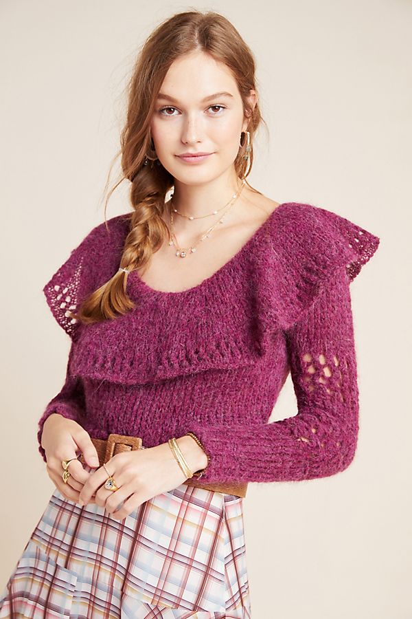 Slide View: 1: Gemma Ruffled Sweater