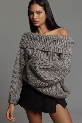 Mare Mare x Anthropologie Asymmetrical Foldover Sweater