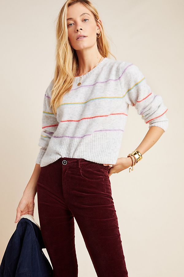 Slide View: 1: Angie Striped Sweater