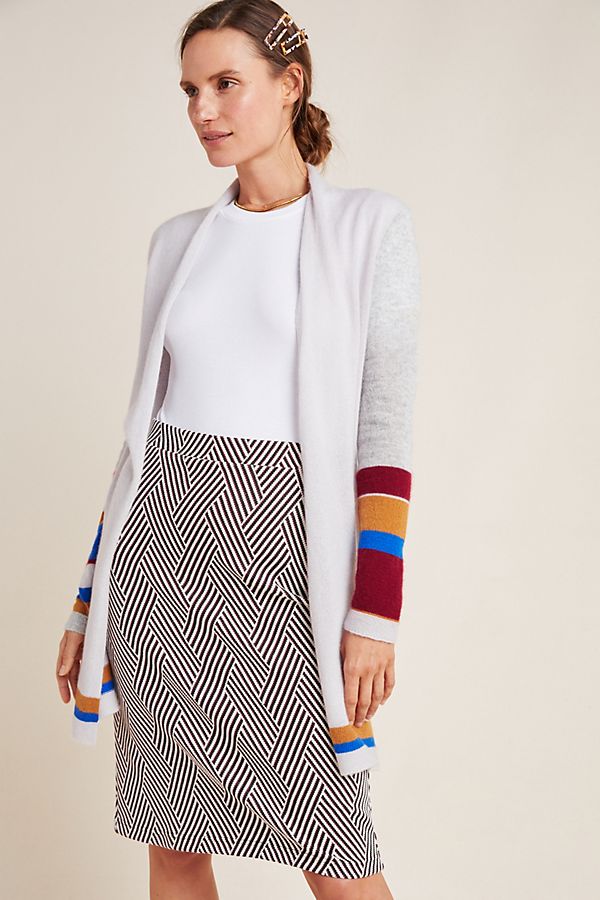 Slide View: 1: Miele Colorblocked Cashmere Cardigan