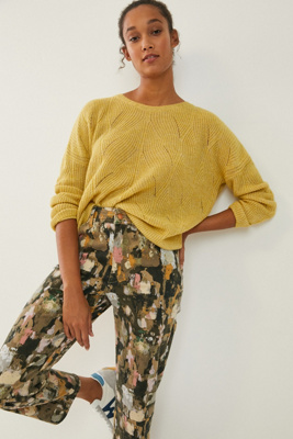 yellow knit sweater