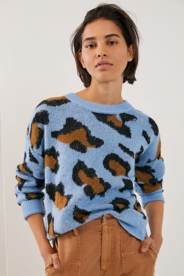 fuzzy leopard print sweater