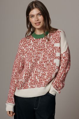Pilcro Crew-Neck Holiday Graphic Sweatshirt