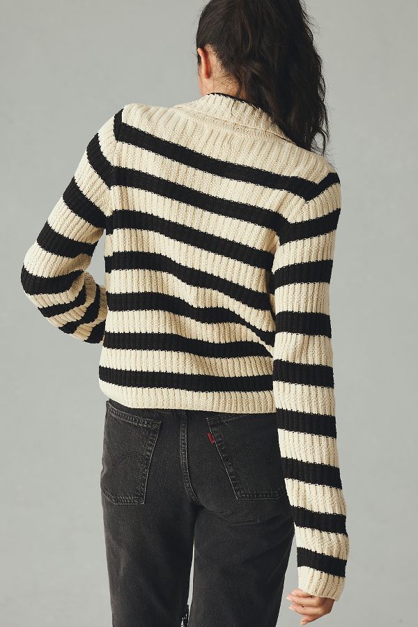 Vista diapositiva: 3: Maeve Cardigan polo in maglia a costine