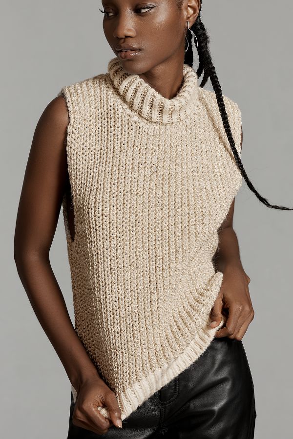 Slide View: 6: Pilcro Turtleneck Sweater Vest