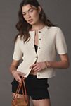 Thumbnail View 1: Maeve Short-Sleeve Button-Front Cardigan Sweater