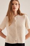 Thumbnail View 6: Maeve Short-Sleeve Button-Front Cardigan Sweater