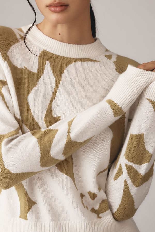 Slide View: 4: Derek Lam 10 Crosby​ Antoine Intarsia Crew-Neck Sweater