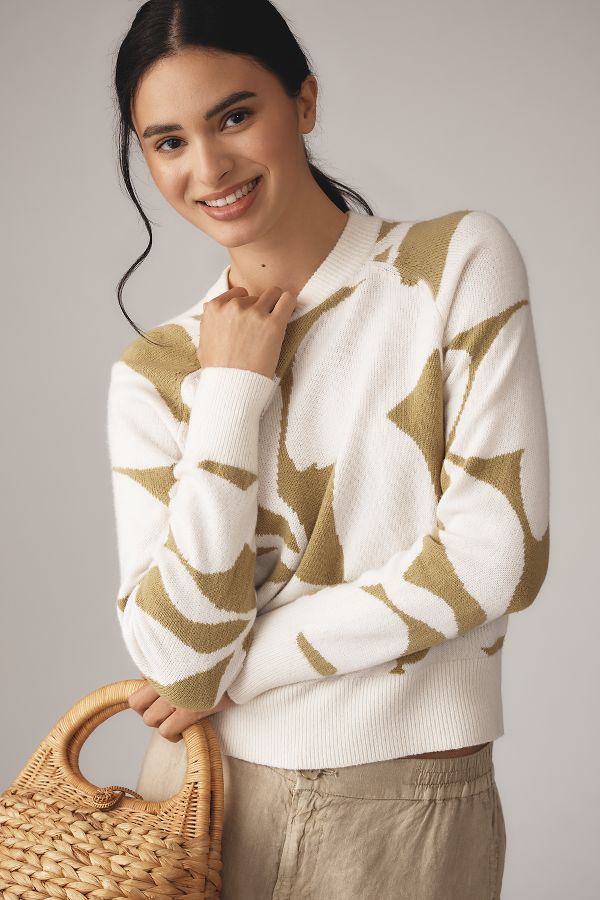 Slide View: 1: Derek Lam 10 Crosby​ Antoine Intarsia Crew-Neck Sweater