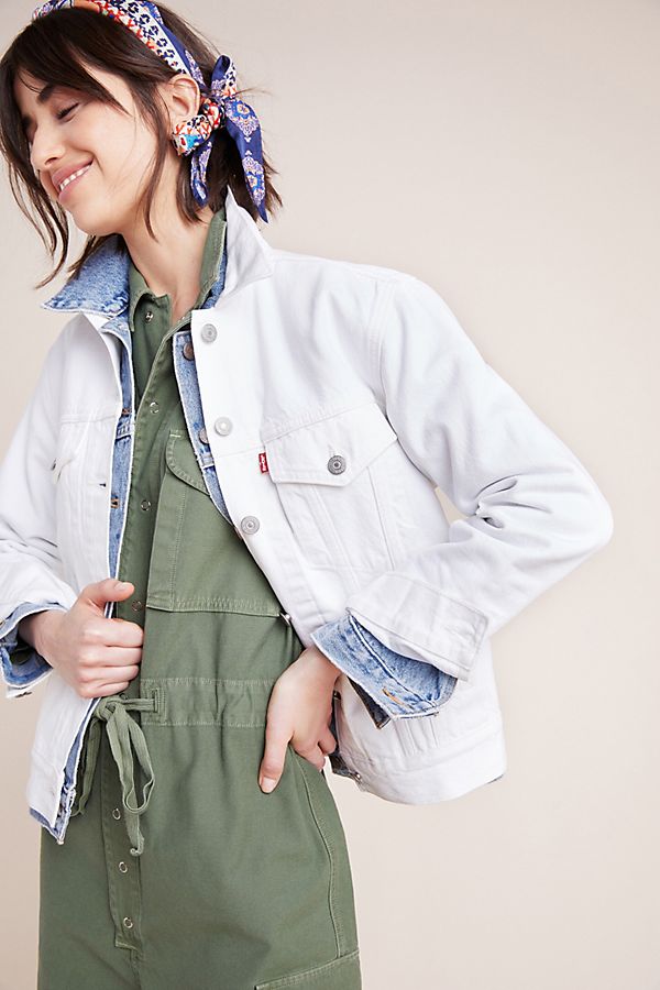 Slide View: 1: Levi's Ex-Boyfriend Denim Trucker Jacket