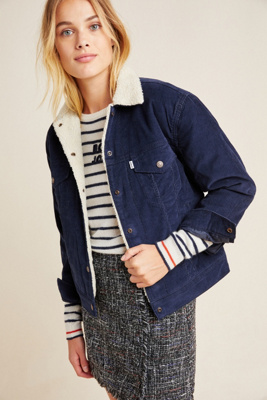 levi's sherpa lined corduroy trucker jacket