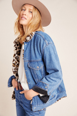 levis cheetah print trucker jacket