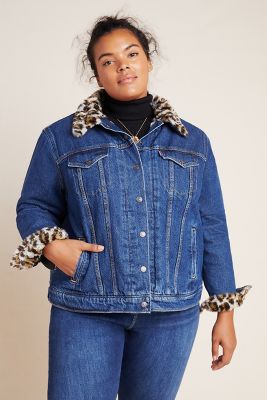 levis cheetah print trucker jacket