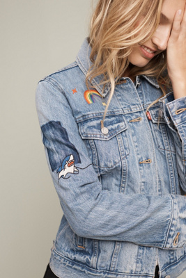 levis denim jacket with embroidery