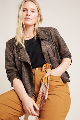 anthropologie leopard jacket