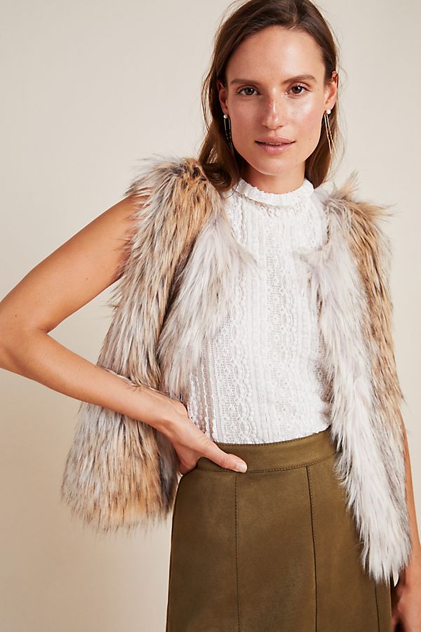 Slide View: 1: Josie Faux Fur Vest