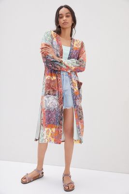 Kachel Patchwork Duster Jacket | Anthropologie