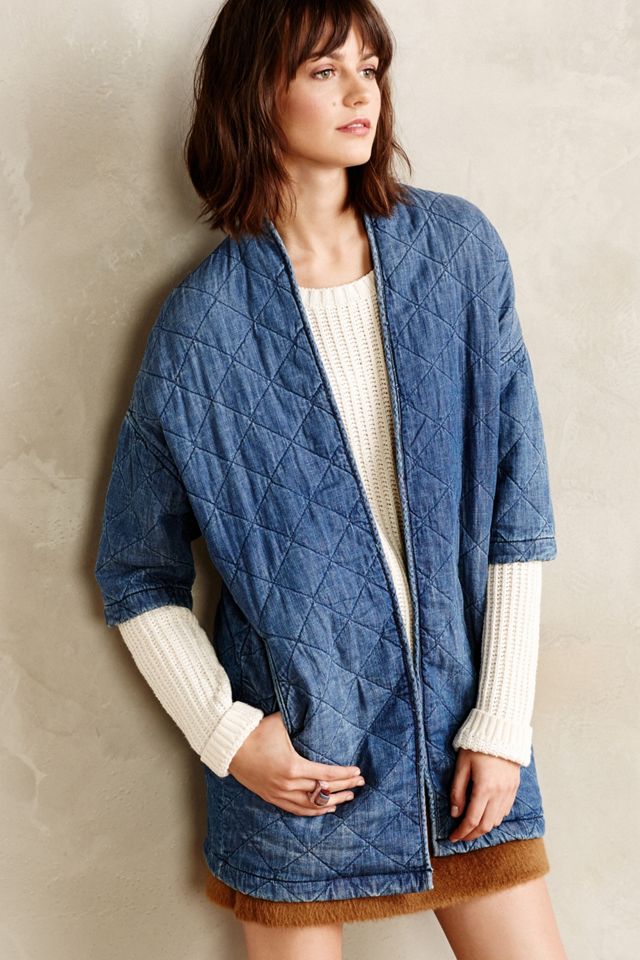 Denim Quilted Kimono Anthropologie