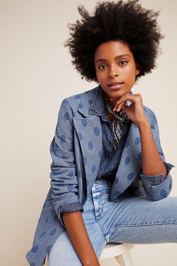 Slide View: 1: Priscilla Polka Dot Blazer