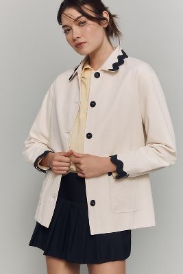 Dolan Left Coast Scalloped Button-Front Jacket