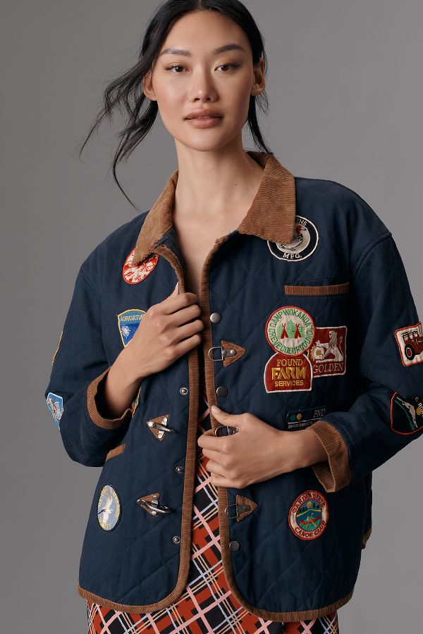 Slide View: 2: Found Farmstead Quilt Patch Jacket