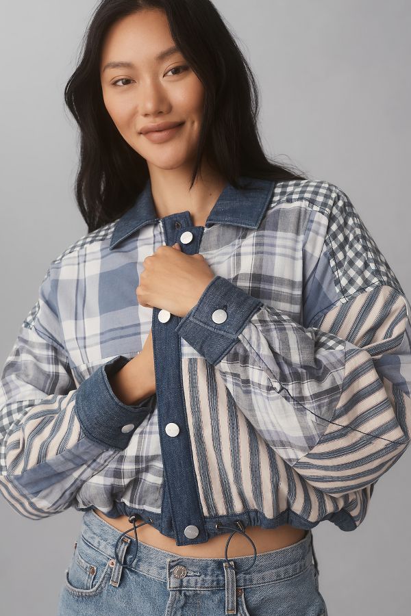 Slide View: 1: Pilcro Patchwork Jacket