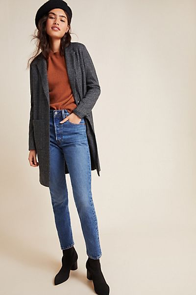Graham Longline Plaid Blazer