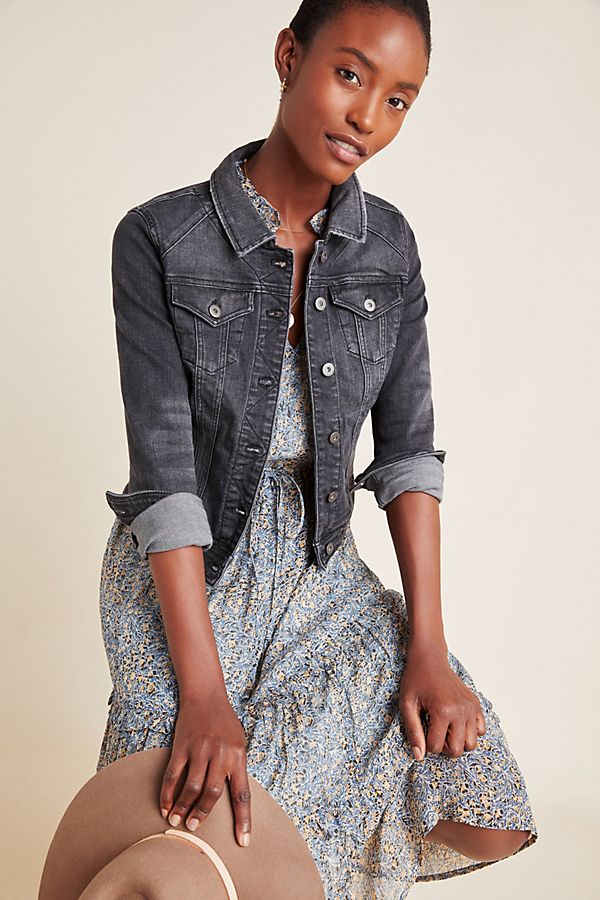 Slide View: 1: Pilcro Washed Denim Jacket