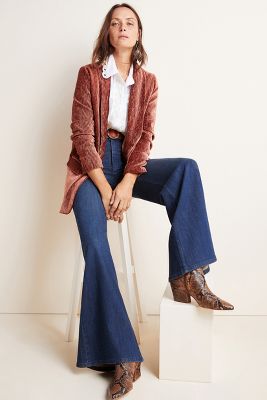 anthropologie velvet blazer