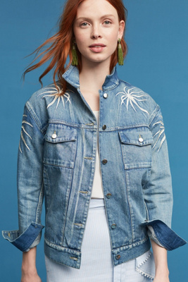 Anthropologie denim jacket Denim jacket Jackets Clothes design