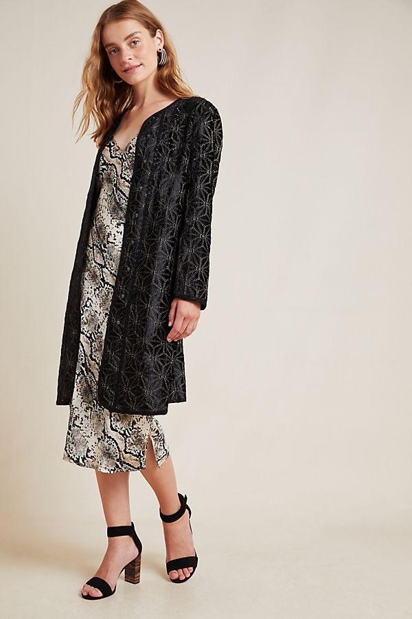 Slide View: 1: Chamonix Stitched Velvet Duster