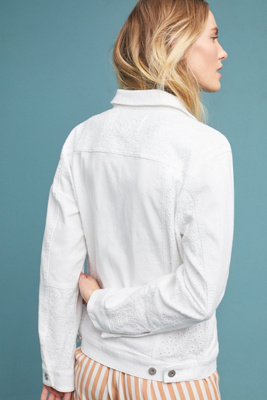 white eyelet denim jacket