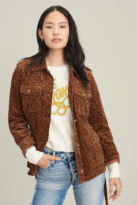 anthropologie leopard jacket