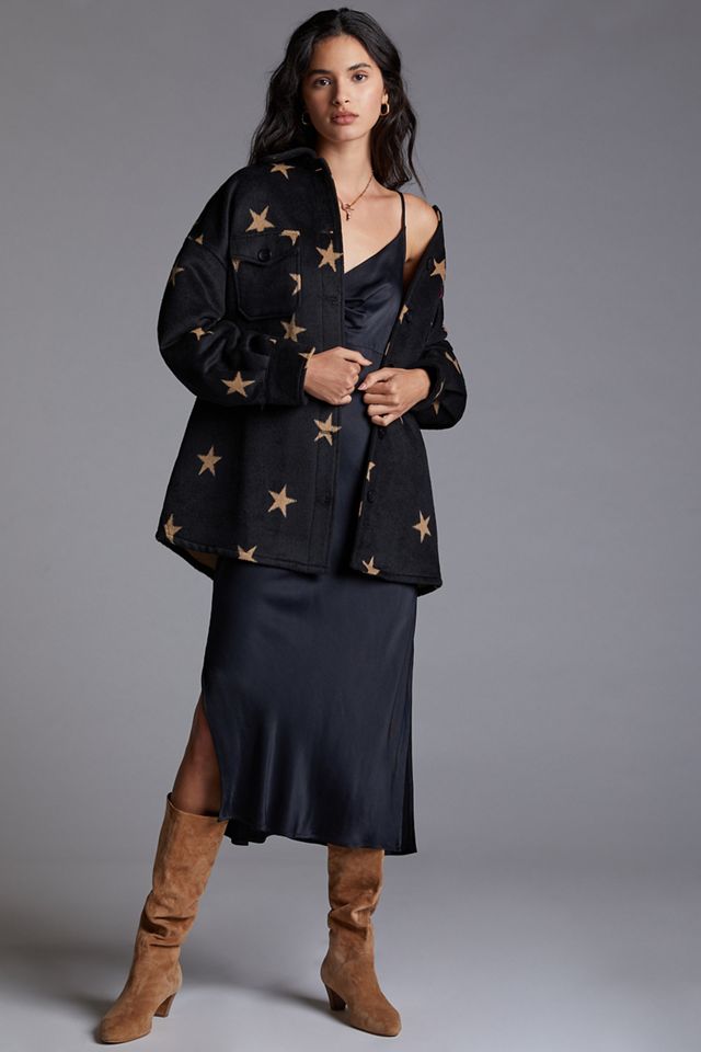 Starry Knit Shirt Jacket Anthropologie