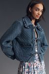 Thumbnail View 1: The Maura Bow-Tie Denim Jacket by Avec Les Filles