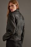 Thumbnail View 2: Veste de motard en cuir Nana Selected Femme