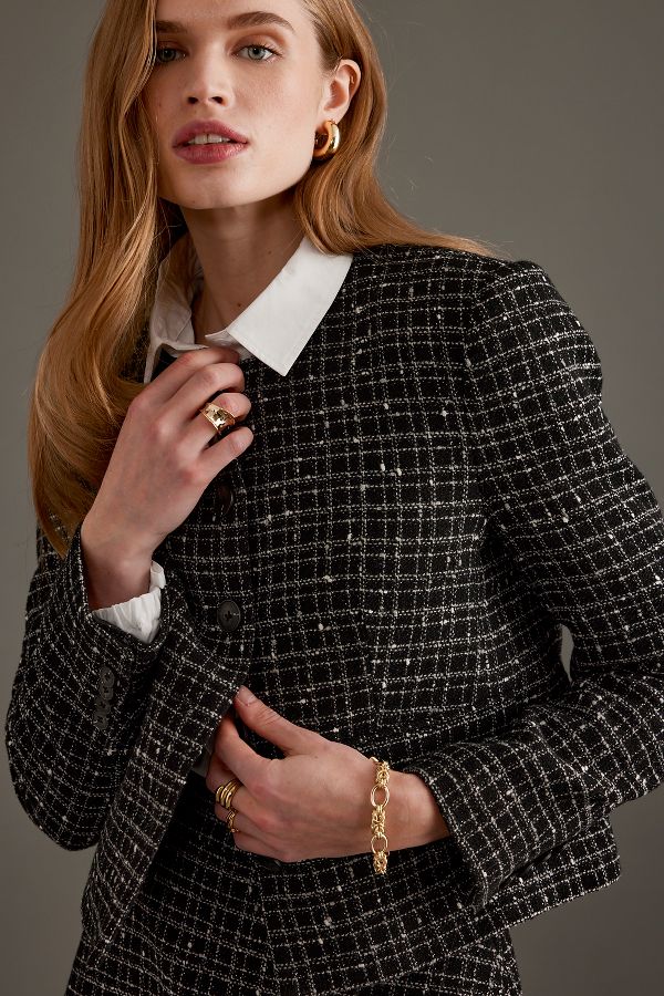 Vista diapositiva: 5: Blazer Tweed Corto Wilma Selected Femme