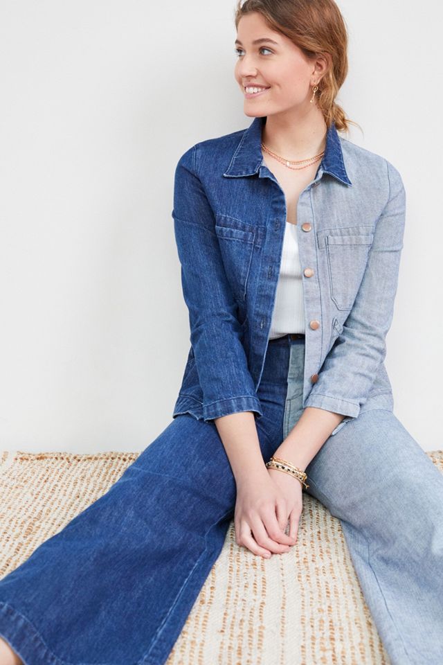 Carleen Colorblocked Denim Jacket | Anthropologie