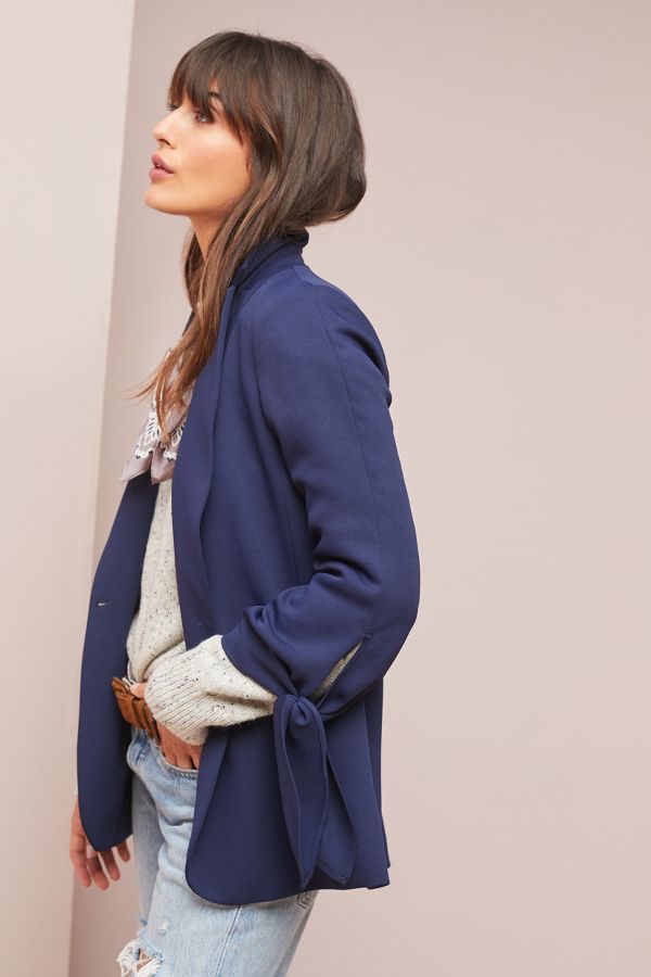 Tied-Sleeve Blazer | Anthropologie