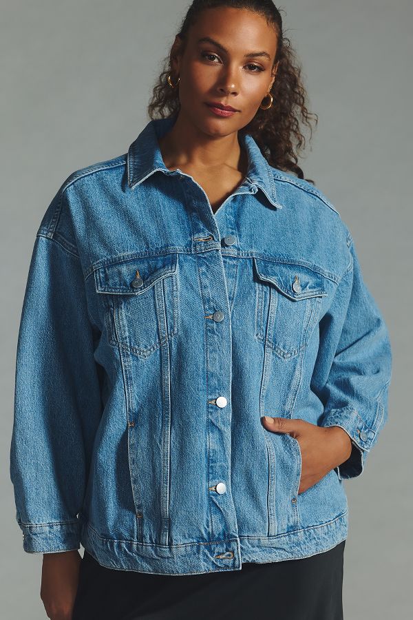 Slide View: 12: The Weston Denim Boyfriend Jacket by Pilcro