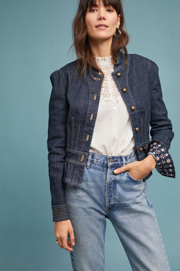 Pilcro Peplum Denim Jacket | Anthropologie