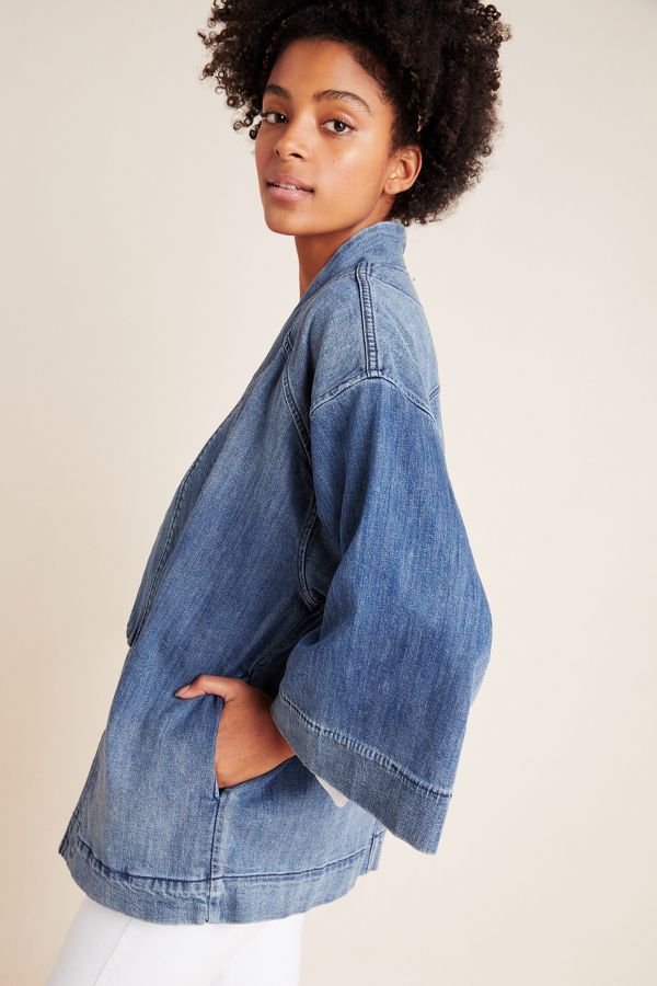 Pilcro Denim Kimono Jacket | Anthropologie UK