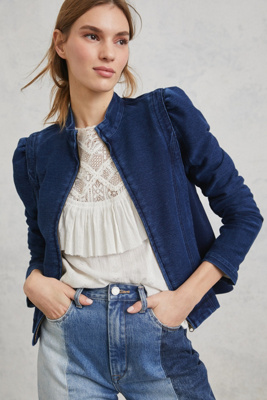 margone fluffy denim jacket
