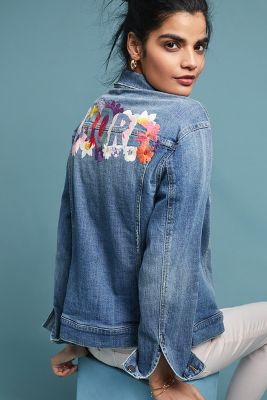 anthropologie embroidered jacket