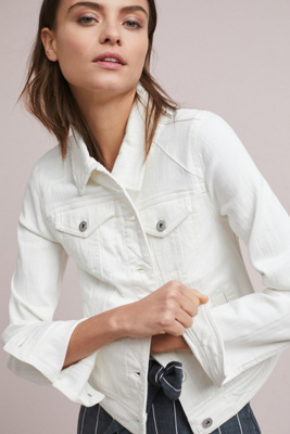 pilcro white denim jacket