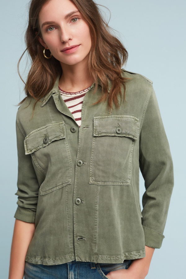 AMO Ruffle Military Jacket | Anthropologie